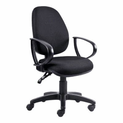 CS 60 silla operativa respaldo alto, con brazos, tapizado en tela