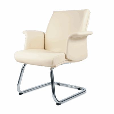 BM 1243 silla para visitante, brazos de solera, base de trineo