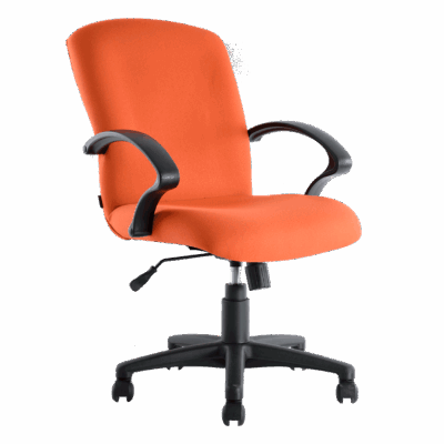 BM 1301 sillón ejecutivo de respaldo medio tapizado, con brazos, base en nylon