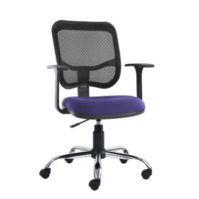 BM 7001 C silla secretarial con brazos fijos y base cromada