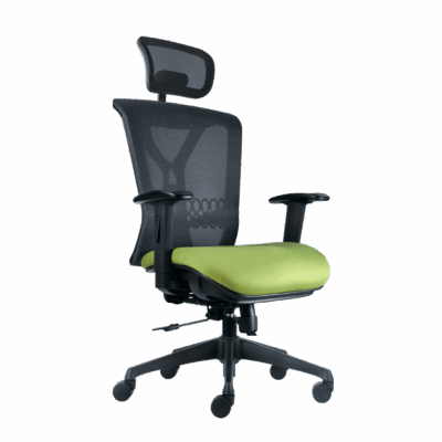 BM 9510 sillón ejecutivo, respaldo alto tapizado con malla, cabecera ajustable