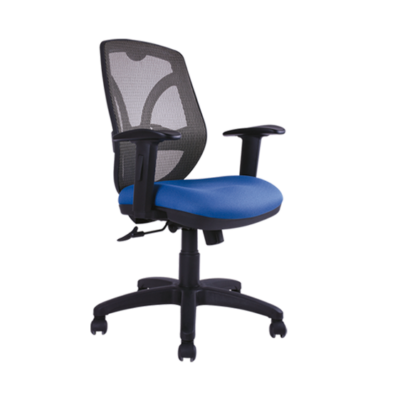 BM 2000 N silla operativa respaldo medio, respaldo en malla, base de nylon
